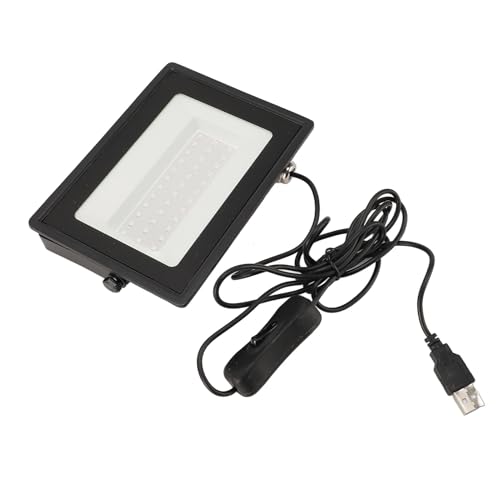 Hyuduo Luz Negra, 36LED, Aleación de Aluminio, Alimentada por USB con ángulo de Irradiación de 180° para Festivales, Pintura Corporal, Póster Fluorescente