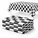 Pack of 6 Black & White Checkered Flag Table Cover Party Favor/Checkered Tablecloth/Disposable Checkered Racing Table Cover
