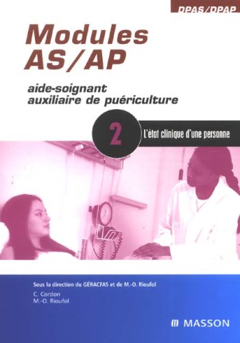 Télécharger Modules AS/AP - 2 - L'état clinique d'une personne Livre eBook France