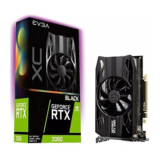 EVGA GeForce RTX 2060 XC Black Edition Gaming, 6GB GDDR6, HDB Fan Graphics Card 06G-P4-2061-KR