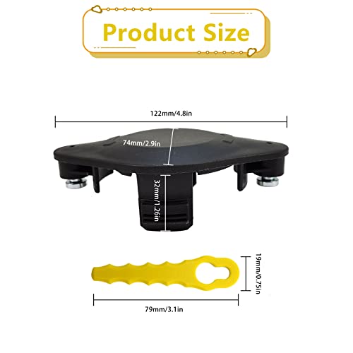 Aepiraza ACFHRL2 Trimmer Blade Head with 20 Quick-Loading Blades, 2-in-1 Pivoting Fixed Line and Bladed Head Compatible with Ryobi 18V 24V 40V RY40210 RY40210A String Trimmers