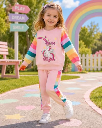 Image of Girls 2 Piece Outfits Toddler Girls Leopard Print T-Shirt and Leggings Set School Outfits Girl Clothes Fall Sets