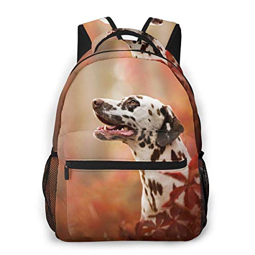 Mochila de Viaje Perro de Raza dálmata Hombres y Mujeres de Lona de Estilo Informal