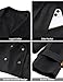 luvamia Women Jacket Oversized Jacket Cropped Women Black Womens Plus Size Jackets Fall Fall Womens Trench Coat Black XX-Large Fits Size 20/22