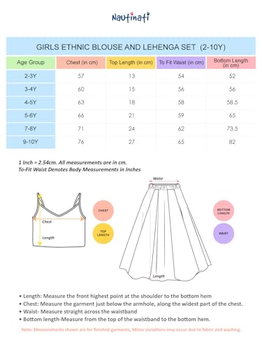 Image of Nautinati Girls Lehenga Choli Set