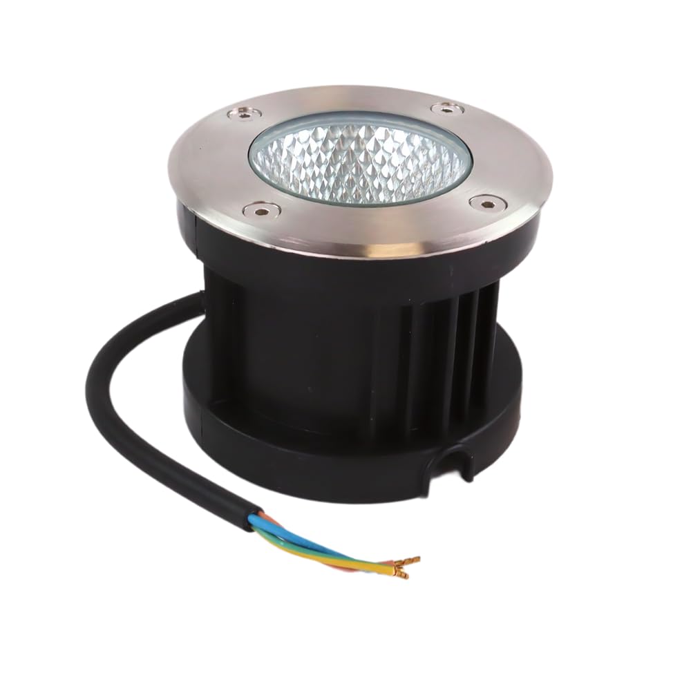 ENOVALITE Bodeneinbaustrahler 7W 490lm 3000K Warmweiß – IP67 – Edelstahl/Aluminium – befahrbar bis 2t