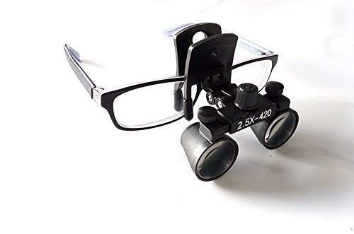 Doc.royal Binocular Clip Loupes Lab Head Magnifier W/Clip-On 2.5X420Mm Dy-109 #TOP5