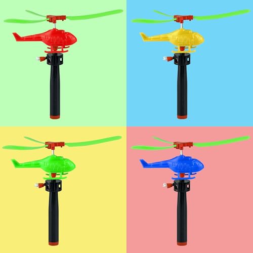 Image of 5PCS Flying Spinner Helicopters Planes 360Rotating Airplanes Helicopter Airplane for Boys Girls Goodie Bag Stuffers Classroom Prizes Bulk Flying Toys Party Favors(Random Color