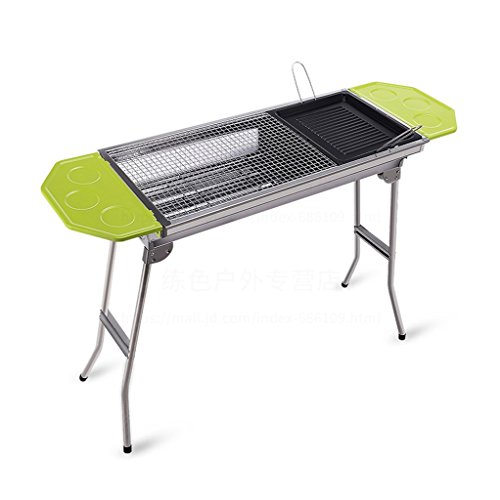 Barbecue Equipment Portable Charcoal Carbon Oven Collapsible Portable Barbecue Outdoor Barbecue + Placement Plate +Frying Plate