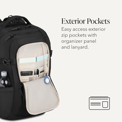 SwissGear Hybrid 45L Travel Backpack, Fits 17 inch Laptop, Men's and Women's, Black - image 4
