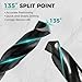 17/32 Inch Cobalt Drill Bit, Industrial Grade M35 Cobalt Titanium Aluminum Nitrite, Reduced Shank High Speed Steel, 3-Flat 1/2