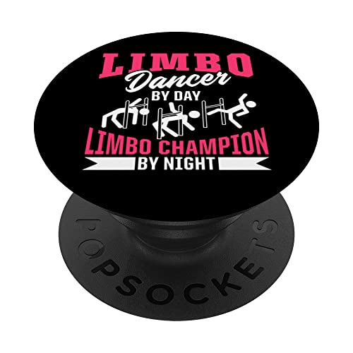 Limbo Dance Limbo Dancing Dancer Girl Limbo Stick PopSockets Swappable PopGrip, Black