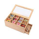 EXTRA VIEL PLATZ - Unsere Teebox für Teebeutel bietet Dir ausreichend Platz zur Tee Aufbewahrung. In der integrierten Schublade können z.B. Teesieb oder anderes Tee Zubehör verstaut werden.