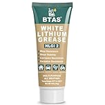 BTAS White Lithium Grease for Car Door,Bearings & Gears Lubricant Grease,Garage Door Tracks Hinges and Sliding Mechanisms, Highly versatile for automotive, marine, industrial and home use NLGI 2 30g