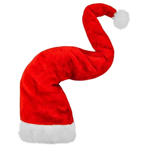 Bonnet de Noël de 125 cm en peluche douce et finitions haut de gamme
