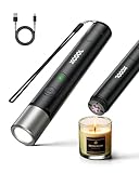 XCOOL 3-in-1 Powerful Flashlight with Arc Lighter and Door Alarm, USB C Charging Flashlights High Lumens Rechargeable, Super Bright Flashlight for Emergency, Camping, Home(1 Pack)