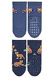 Sterntaler Baby-Jungen Doppelpack Jeep+Leo ABS Söckchen, blau, 26