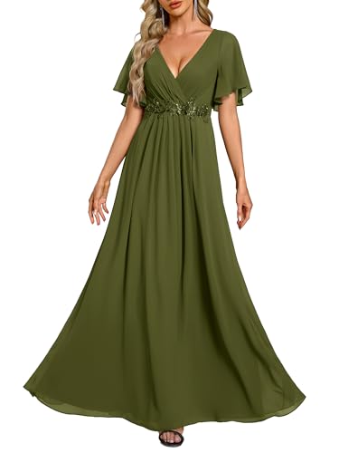 Image of Ever-Pretty Womens V Neck Applique Mother of the Bride Dresses Formal Dress