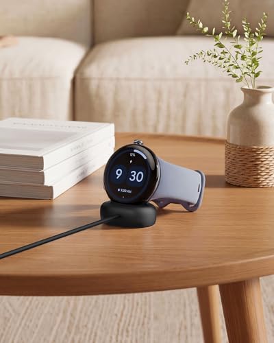 Image of Charger for Google Pixel Watch 4, 5W Fast Replacement Charging Dock Cable for Pixel Watch 4 (41mm /45mm) Black