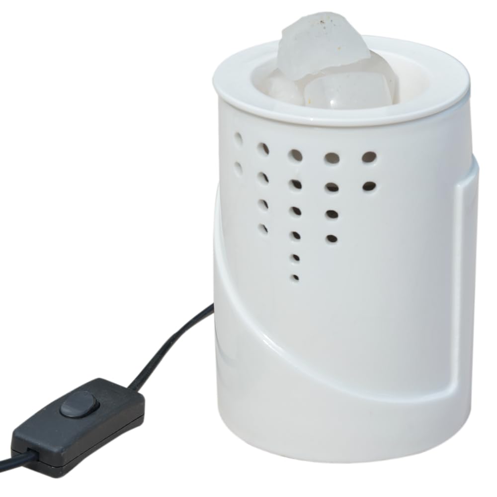 ABB4US | Quemador de Velas aromáticas y Quemador de aceites Esenciales eléctrico | luz cálida | Calentador Velas | aromaterapia | decoración del hogar | Incluye Pack de Ceras perfumadas | Blanco