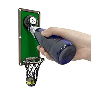 Coii youtex Magnetische biljartbierflesopeners wandmontage met kapverzamelaar, koelkastmagneet bar accessoires voor thuis pub koel zwembad geschenken voor mannen zwembad en bierliefhebbers