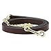 Perri's Leather Lead with 30-Inch Chain, Havana with Brass, 6-Feet 30-Inch