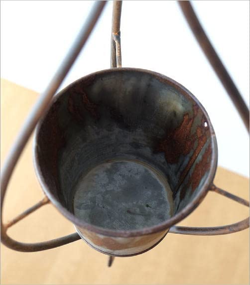 フランスアンティーク 銅製 吊り下げ鍋 ポットカバー 鉢カバーに。h-25