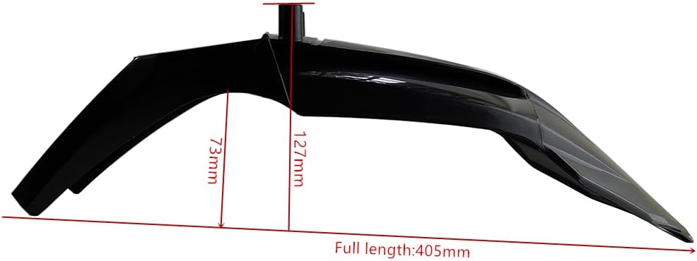 Motorcycle Front Fender 405mm/15.94in Mudguard for KTM65 BD27 KTM50 SX 50cc-250CC Mini Motorcross Dirt Bike (Black)