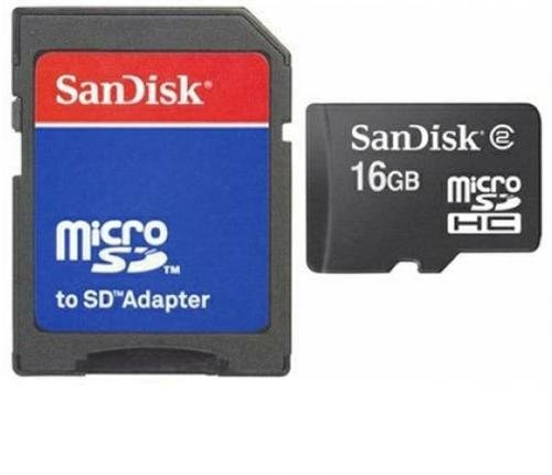 Preisvergleich Produktbild Trade-Shop 16GB Micro SD SDHC Speicherkarte Karte Memory Card + SD-Adapter für Emporia Comfort Select SMART Telme T200 X200 Haier Leisure L56 L60 Phone L50 L52 L53 W858 Voyage G30 31 V4 V5