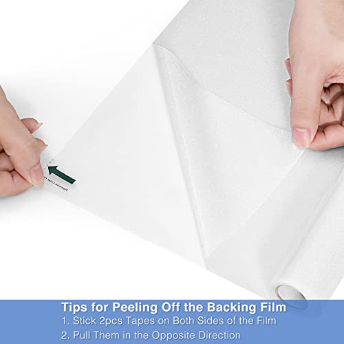 Vilma Window Privacy Film Frosted Glass Window Film Sun Blocking Non Adhesive Heat Blocker Static Window Clings Opaque Decorative Window Stickers For Bathroom Home Office 17.5 X 78.7 Inches #TOP7