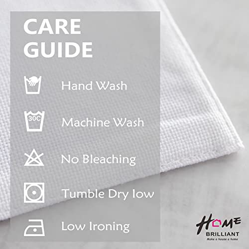 Home Brilliant White Placemats for Kitchen Easy Clean Rectangle Place Mats Well Packaged, Faux Linen Table Mats Set of 6 - Image 4