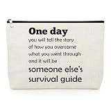 Inspirational Quotes Makeup Bag for Women Men Best Friend Positive Affirmation Gifts for Women Encouragement Cheer up Gifts for Coworker Motivational Birthday Graduation Present Travel Cosmetic Bag