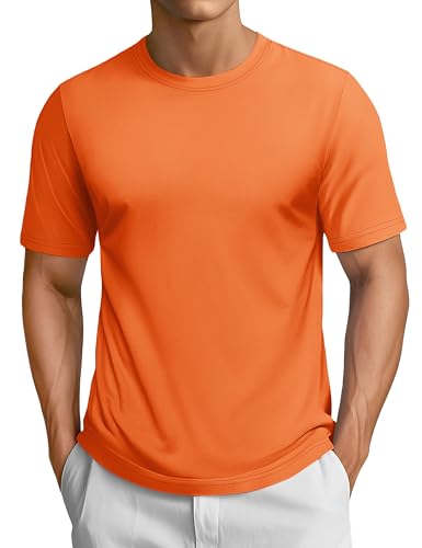 TACVASEN Mens Cotton T Shirt Casual Summer Tshirt Crew-Neck Short Sleeve Soft Tee Classic Basic T-Shirt