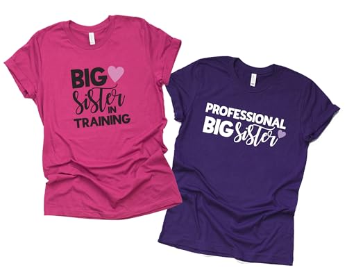 Big Sister in Training Shirt, Professional Big Sister, Gift for Big Sister to be, Pregnancy Announcement Shirts for Kids (3t)2