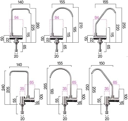 Grifo de Filtro de Agua Giratorio de 360 Grados con Acabado Cepillado para Fregadero de Cocina, Compatible con Sistema Universal de ósmosis inversa, fácil instalación.