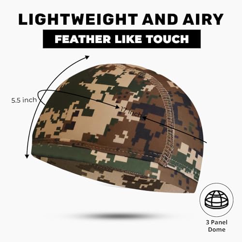 Image of XTRIM Unisex Helmet Skull Cap for Bikers & Cyclists, Cotton Head Cap, Hair Inner Helmet Cover Cap for Men, Sweat Cooling for Women, Skull Cap for Summer