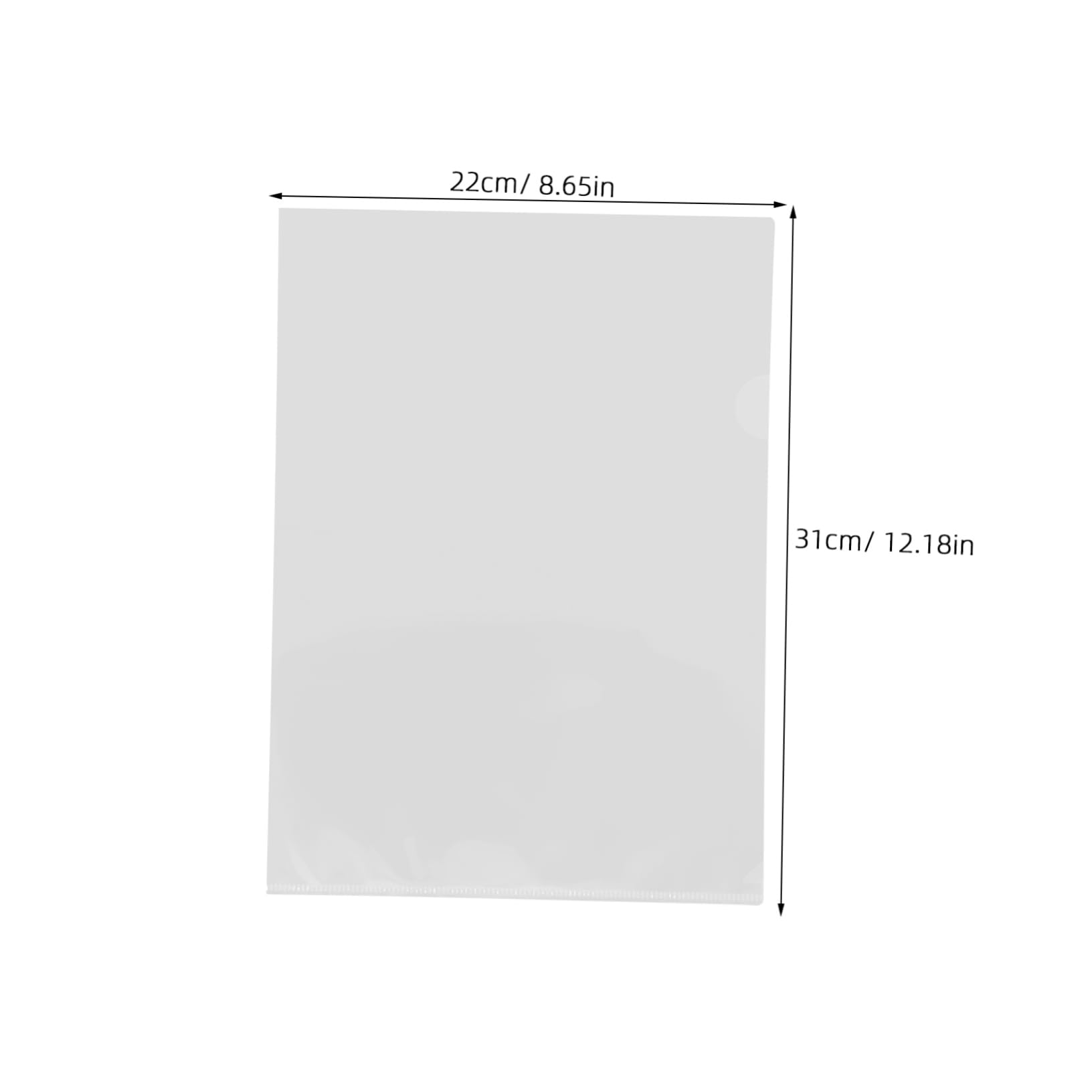 Operitacx 100stücke Dokumentenmappen aus Transparentem Kunststoff für Büro und Schreibtisch Passgenau Schlank und Minimalistisch Robust