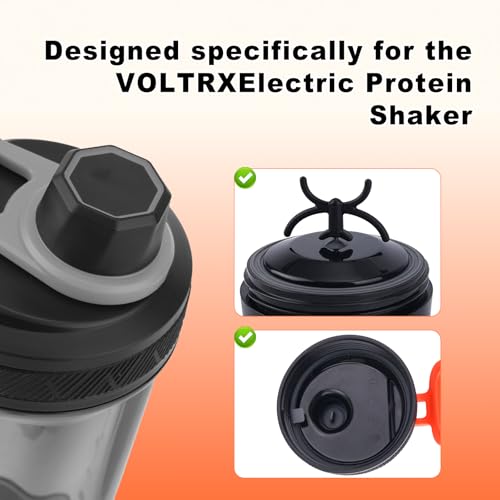 BOXOB 4 Teiliger Dichtungsersatz für die VOLTRX Elektrische Protein Shaker Flasche 24oz, Silikon Dichtungsringdichtungen Dichtungsteile Auslaufsicheres Ersatzdichtungsteil für Ausgussdeckel BPA-Frei