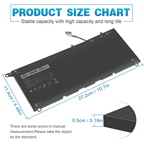 Image of ASUNCELL 60Wh PW23Y Battery for Dell XPS 13 9360 13-9360-D1605G 13-9360-D1605T 13-9360-D1609 13-9360-D1609G 13-9360-D1705G Series 0RNP72 0TP1GT 0PW23Y
