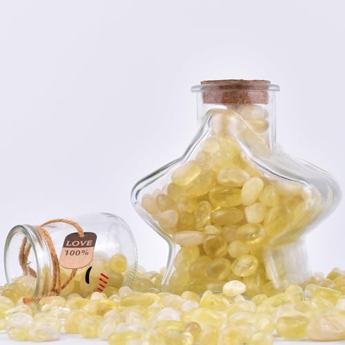 Image of Polished Citrine Crystals Quartz - 72 Pcs, 0.5 inch 10 oz Handpicked Tumbled Gemstones Rocks Jasper, Pebbles for Reiki, Chakra, Healing and Decoration