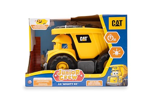 CAT Construction Toys, Junior Crew Lil' Movers Remote Control Truck, RC Car + Dump Truck, Working Headlights, with Child Friendly Controller - Thumbnail 7
