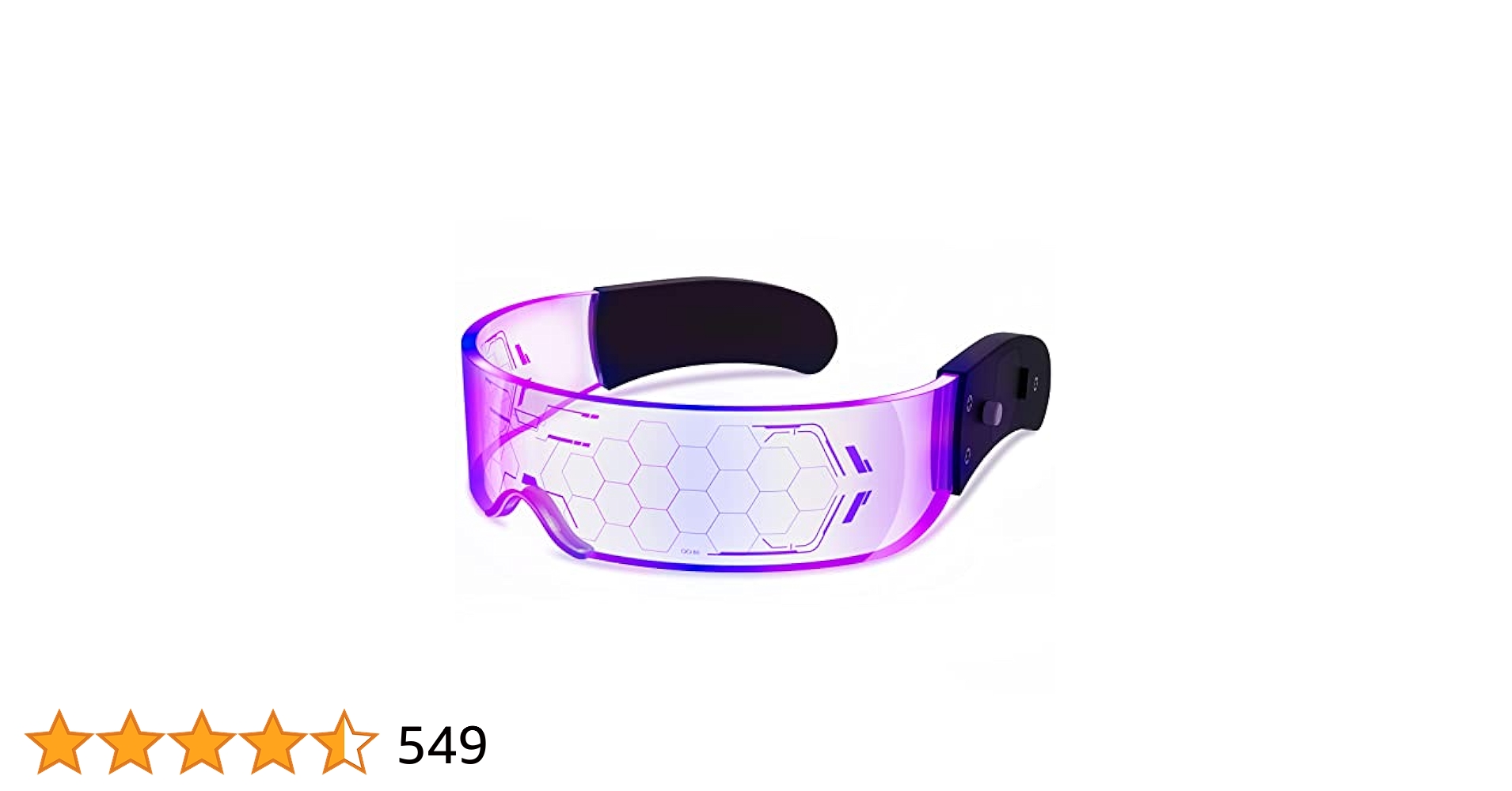 アイドル uni/neon NIUCOO LED Visor Glasses Light Up: [7 Colors 4 Modes
