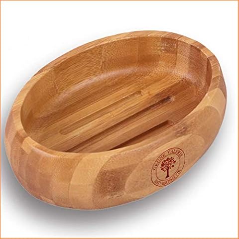GRÜNE Valerie® Große edle nachhaltige Seifenschale - Seifenhalter - Soap Box Dish - aus Natur Holz Cover
