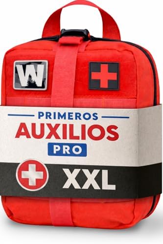 WONCROW ® Botiquin de Primeros Auxilios Completo - Accesorios de Camping Viaje Coche Moto - Kit Supervivencia con Tiritas Gasas Estériles Tijeras Enfe...