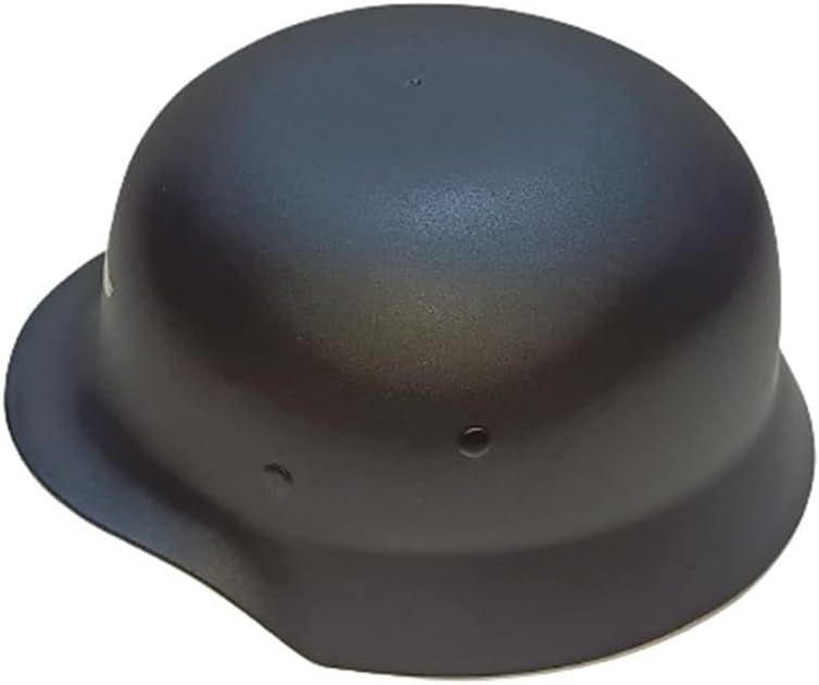 Classic Replica WW2 M35 Plastic German Army Helmet,WWII Helmet M35 Built in Elastic Sponge, M1935 Black (Style 1)