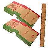 DOITOOL 10 Stück Teiliges Pizzakartons aus Stabilem Papier Lebensmittelecht Faltbare Takeaway boxen für Frische Pizza Sichere Aufbewahrung und Transport für Restaurants und Lieferservice