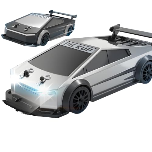 Image of Cable World Tasla 4WD Rechargable RC Drift Car for Kids | 2.4GHz High Speed Dual Motor Remote Control Car with Extra Drift & Racing Tires | PVC Unbreakable Body | LED Lights | 80+ Feet Range- Black