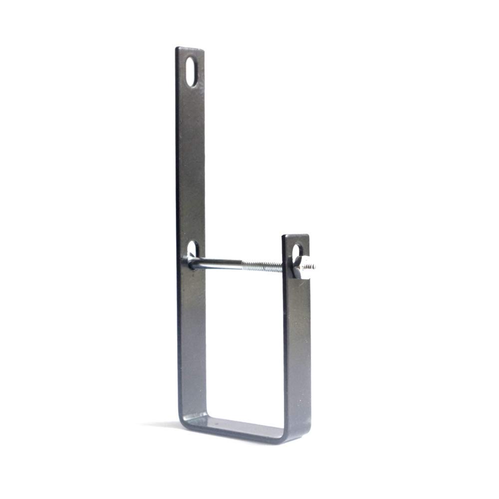 Mensola per fiori con gancio in ferro per ringhiera del balcone, per ringhiere a tubo tondo e ringhiere a tubo quadrato, adatto per larghezze 3,5-6,5 cm (1,3"-2,56"), 2 pezzi (6,5 cm)