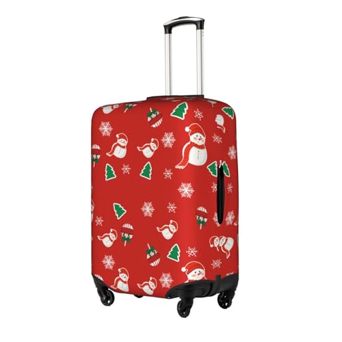 Travel Luggage Cover Christmas Tree Snowman In Red Santa Hat Fashion Washable Baggage Suitcase Protector Fit For Luggage Small2