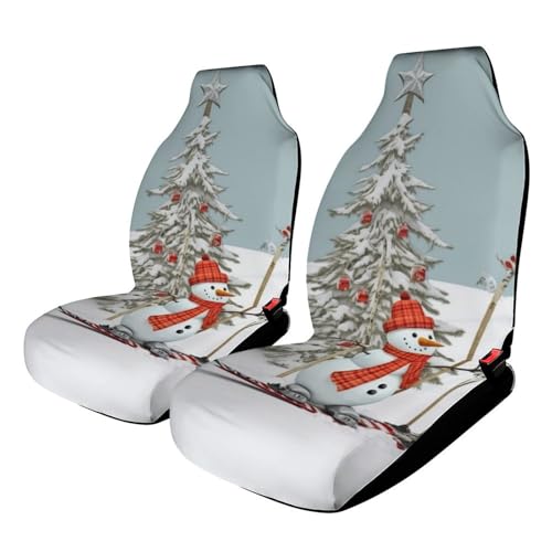 Protections de siège voiture universelles à bande élastique motif sapin de Noël